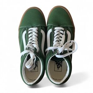 Vans Classic Old Skool Timeless Forest Green Canvas Sneakers W8 M6.5